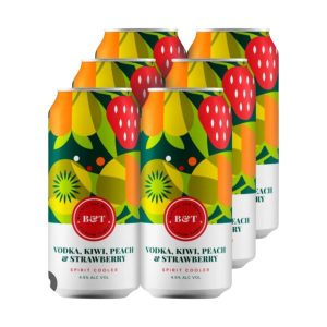 B&T - Vodka, Kiwi, Peach & Strawberry 440ml (6 Pack)