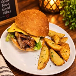 Beef Burger & Chips