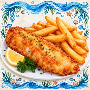 Large Hake & Chips